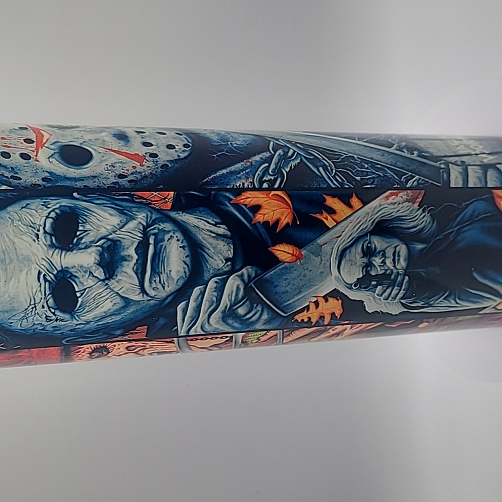 🥤2 for $40🥤Halloween Fright night 20oz skinny Tumbler Handcrafted Michael Myer